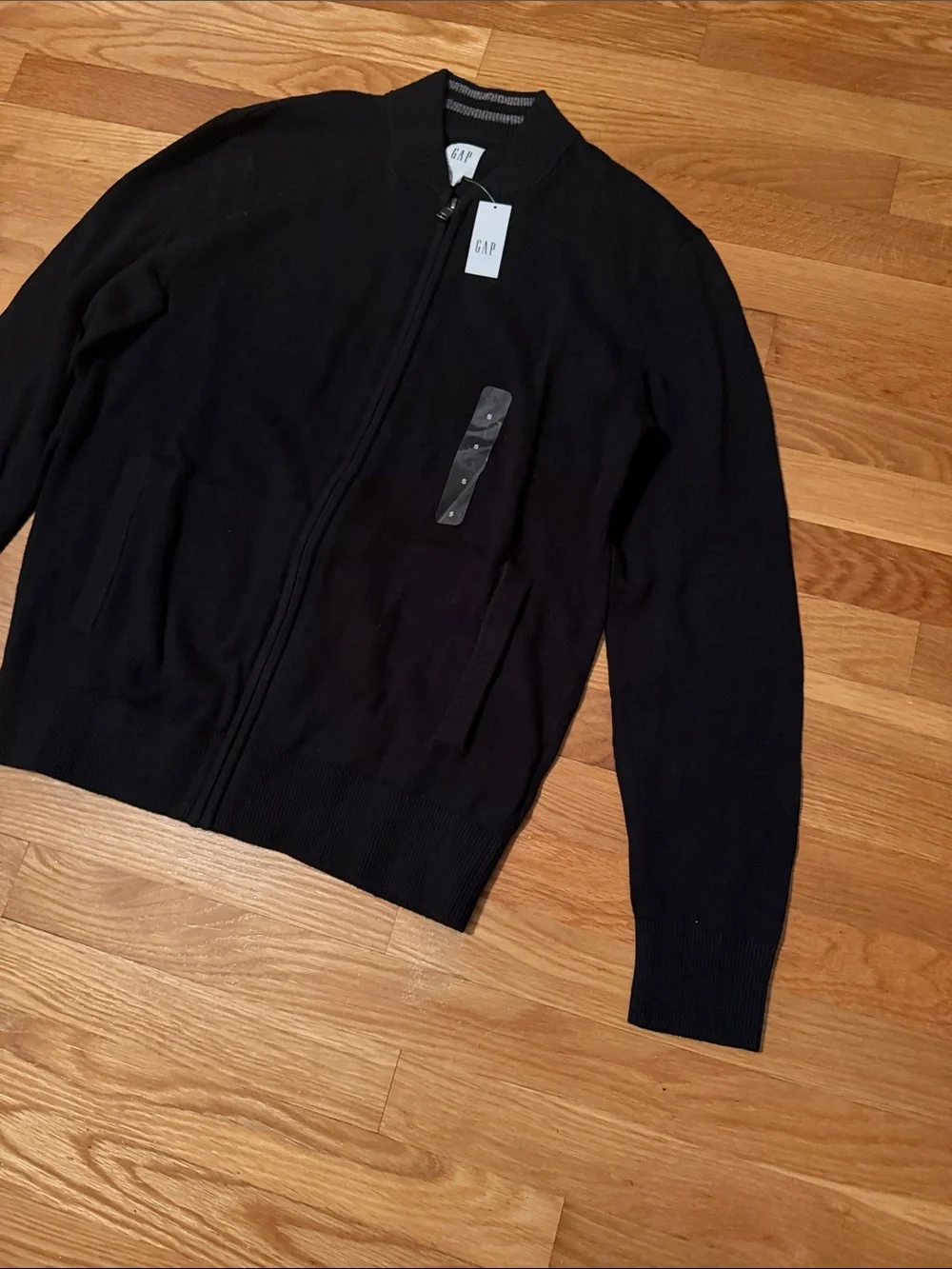 GAP Men's Black Full-Zip Knit Jacket